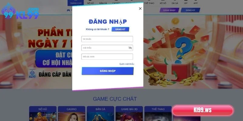 Đăng Nhập KL99 Nhanh Chóng, An Toàn 1 Hướng dẫn cách đăng nhập KL99 chi tiết