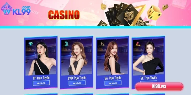 Live Casino KL99: Thỏa Mãn Đam Mê, Nhận Thưởng Tức Thì 2 Tổng hợp các nhà phát hành game casino trực tuyến tại KL99
